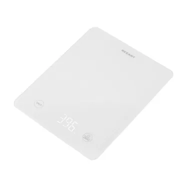 Весы кухонные электронные прямоугольной формы до 5 кг,цвет белый