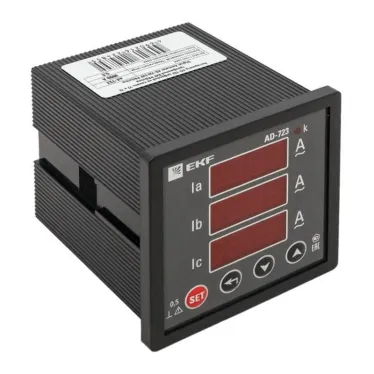 Амперметр AD-723 цифровой на панель (72х72) трехфазный PROxima