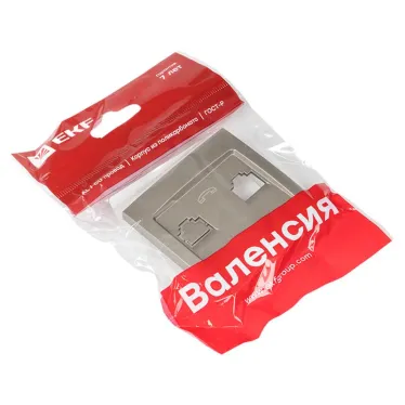 Валенсия лицевая панель розетки Phone 1-местная кашемир