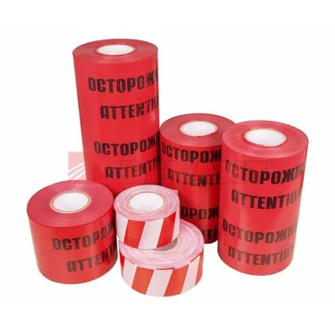 Лента сигнальная ''Осторожно кабель'' 300 мм х 100 м, цвет красныйхчерный, REXANT