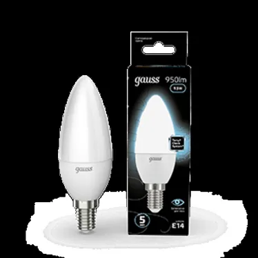 Лампа светодиодная LED 9.5 Вт 950 лм 4100К свеча нейтральный E14 AC 220В Black Gauss