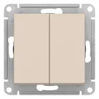 ATLASDESIGN 2-клавишный ВЫКЛЮЧАТЕЛЬ с самовозвратом, сх.5, 10АХ, механизм, БЕЖЕВЫЙ