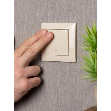Валенсия выключатель 1-кл. 10А кремовый проходной