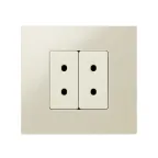 Розетка 2P узкая под вилку CEE 7/16 16А 250В S27 слоновая кость