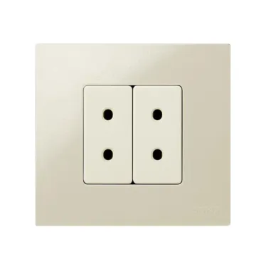 Розетка 2P узкая под вилку CEE 7/16 16А 250В S27 слоновая кость
