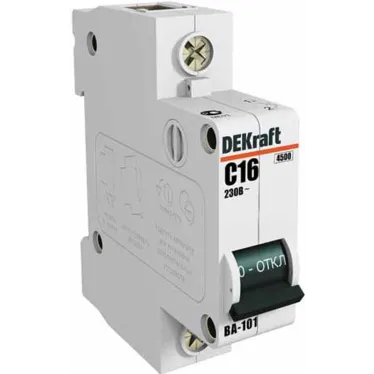 Выключатель автоматический однополюсный 6А С ВА-101 4.5кА