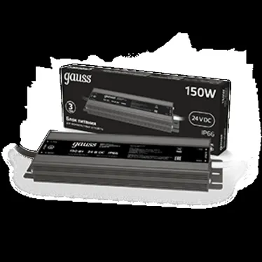 Блок питания для светодиодной ленты 150 Вт AC 100-264В Uвых 24В IP66 188х64х22мм Black Gauss