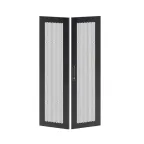 Дверь перфорированная двухстворчатая для IT-CQE 1400x600 RAL9005