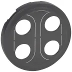 Celiane Лицевая панель двойной розетки Banana 2х067312 графит