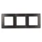 Рамка для розеток и выключателей Серия 12 12-5103-12 на 3 поста, Эра12 Сатин, графит