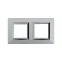 Рамка из металла, ''Avanti'', светло-серебристая, 4 модуля