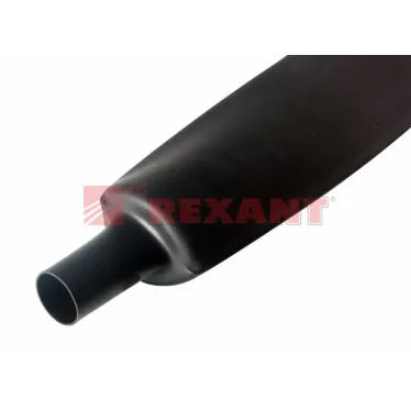 Термоусаживаемая трубка 60,0 30,0 мм, черная, упаковка 10 шт. по 1 м, REXANT
