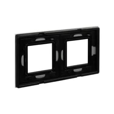 Рамка из натурального стекла, ''Avanti'', светло-серая, 4 модуля