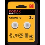 Батарейка CR2016-2BL MAX Lithium (60/240/43200)