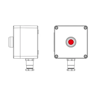 Взрывозащищенный пост управления из полиэстера CPE-P-03-(1xP1R(11))-1xKH2MHK(C)1Ex d e IIC Т5 Gb / Ex tb IIIC T95°C Db IP66 / КЗ