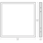 Светильник светодиодный ДВО-36w 595х595х19 6500K 3100Лм призма IP40