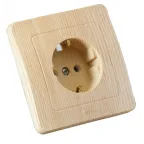 Розетка скрытая с заземлением сосна