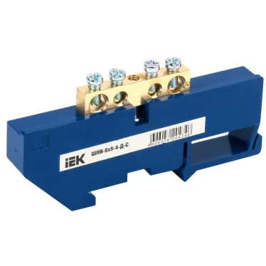 Шина N ноль на DIN-изоляторах ШНИ-6х9-4-Д-С