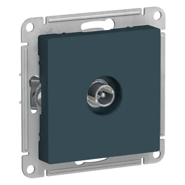 Розетка ATLASDESIGN TV проходная 4DB механизм изумруд