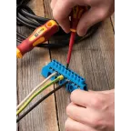 Шина нулевая N 63.10 нейлоновый корпус на DIN-рейку (латунь)