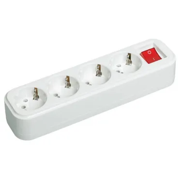 Розетка переносная разборная выключатель К04В 4 места CLASSIC