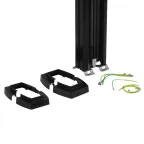 Универсальная колонна алюминиевая с крышкой из алюминия 1 секция, высота 4,02 метра, с возможностью увеличения высоты до 5,3 метра, цвет черный