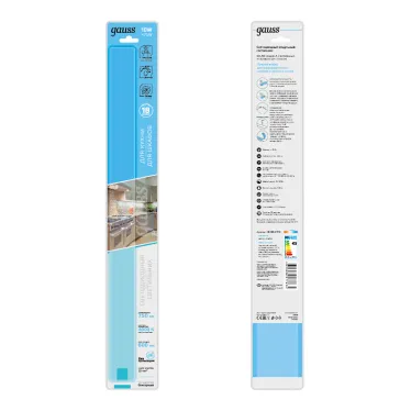 Светильник линейный светодиодный ДБО 10 Вт 750 лм 4000К AC 220В IP20 600х40х11мм модель A управление датчиком движения плавное диммирование широкий корпус Modul Gauss