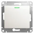 GLOSSA Переключатель одноклавишный с подсветкой сх.6а перламутр в рамку