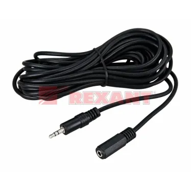 Аудио кабель 3.5 мм гнездо - штекер, 7 м