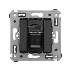 Avanti USB 3.0 розетка одинарная в стену, тип А-А, Черный квадрат