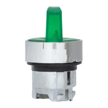 Механизм переключателя исполнительный ХB4 зеленый на 2 положения возвратный без фиксации с подсветкой с короткой ручкой PROxima