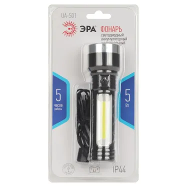 Фонарь светодиодный UA-501 универсальный, аккумуляторный, COB+LED, 5 Вт, резина