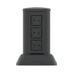 Миниколонна алюминиевая 0.25м цвет черный