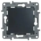 Выключатель одноклавишный, автоматические клеммы 10 AX 250В, антрацит