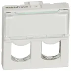 Mosaic Лицевая панель для информационных розеток Keystone 2 модуля белый