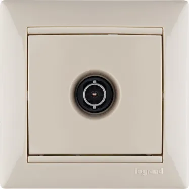 VALENA Розетка телевизионная TV звезда в рамку слоновая кость 1.5дБ