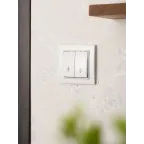 Выключатель Минск двухклавишный СП проходной 10А белый