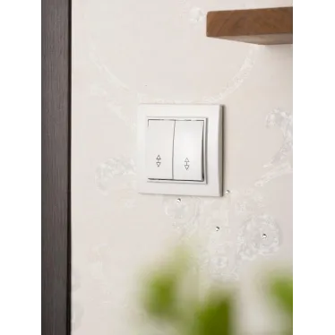 Выключатель Минск двухклавишный СП проходной 10А белый