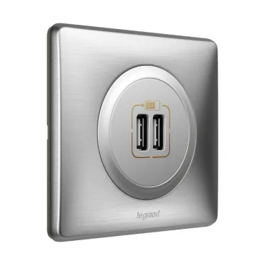 Celiane Панель лицевая розетки USB титан