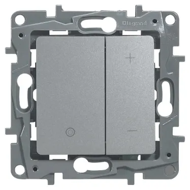 ETIKA Диммер нажимной 400Вт алюминий