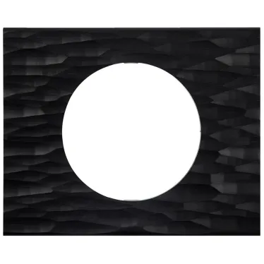 Рамка, однопостовая, Corian черный рифленый