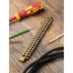 Шина PEN ноль-земля 6х9мм 20 отверстий латунь крепеж по краям PROxima