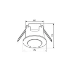 Датчик движения ИК встраиваемый 1200w 360 гр. 6м IP20 белый