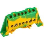 TEKFOR Шина PE земля в комбинированном DIN-изоляторе Стойка 8х12-7-ЖЗ IEK