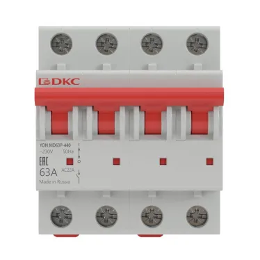 Выключатель нагрузки модульный YON MD63P 4P 63А