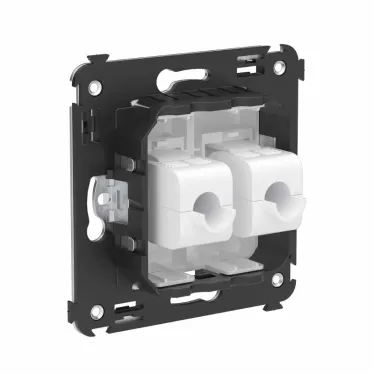 Avanti Компьютерная розетка RJ-45 без шторки в стену, кат.6 двойная, Белое облако