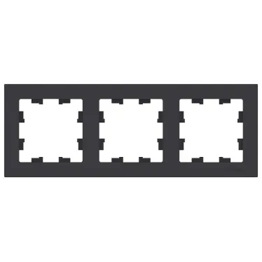 Рамка трехпостовая ATLASDESIGN универсальная карбон