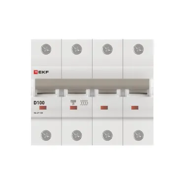 Автоматический выключатель ВА 47-125 4P 100А (D) 15кА PROxima