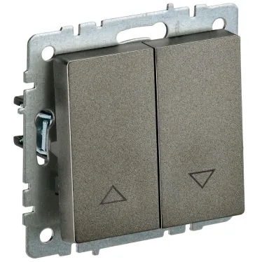 BRITE Выключатель жалюзи 10А ВС10-1-5-БрТБ темная бронза