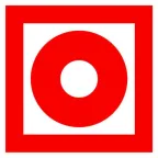 Знак F 10 ''Кнопка включения установок (систем) пожарной автоматики'' 200х200 мм, пластик с покрытием фотолюминесцентным ГОСТ Р 12.4.026-2001